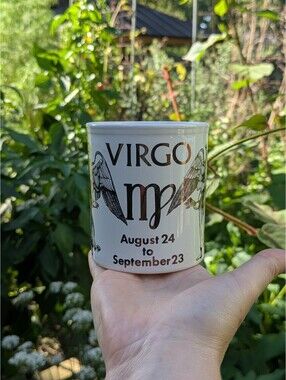Vintage Virgo Mug, Metallic Copper Paint, Made in England